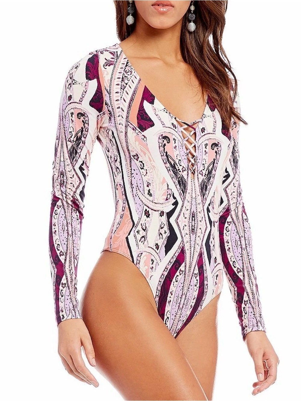 FREE PEOPLE Pick A Place Bodysuit Size M